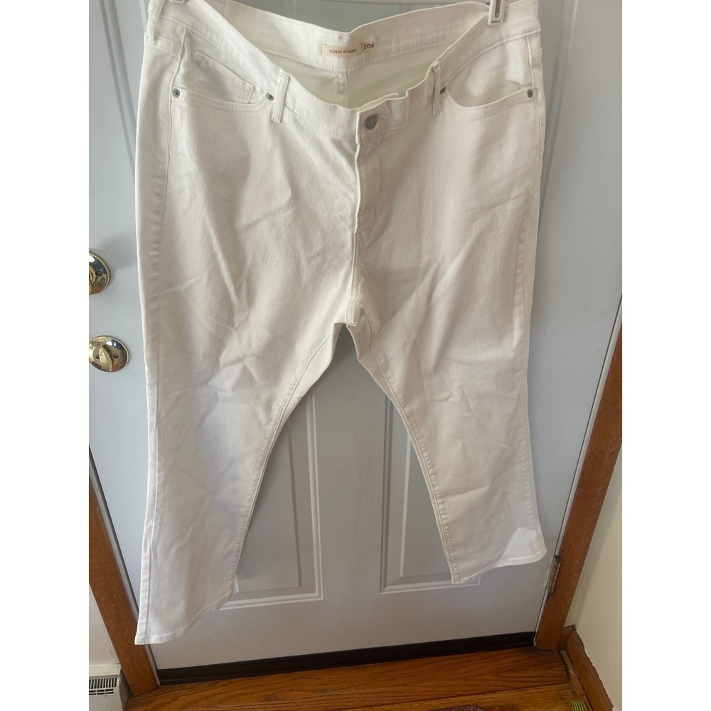 Levi's 20W Classic Straight‎ white jeans - Picture 2 of 2